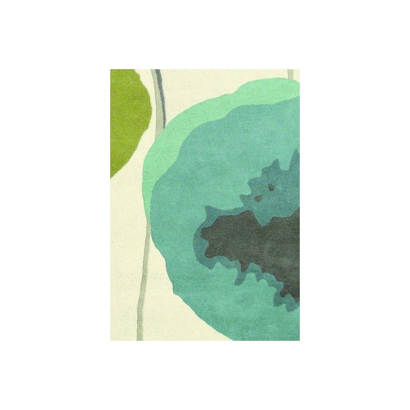 Teppiche Poppies teal olive Teppiche Poppies teal olive